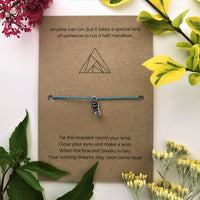 Half marathon Runner’s Wish Bracelet | ‘Anyone can run, but it takes a special kind of person to run a half marathon’