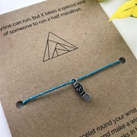 Half marathon Runner’s Wish Bracelet | ‘Anyone can run, but it takes a special kind of person to run a half marathon’
