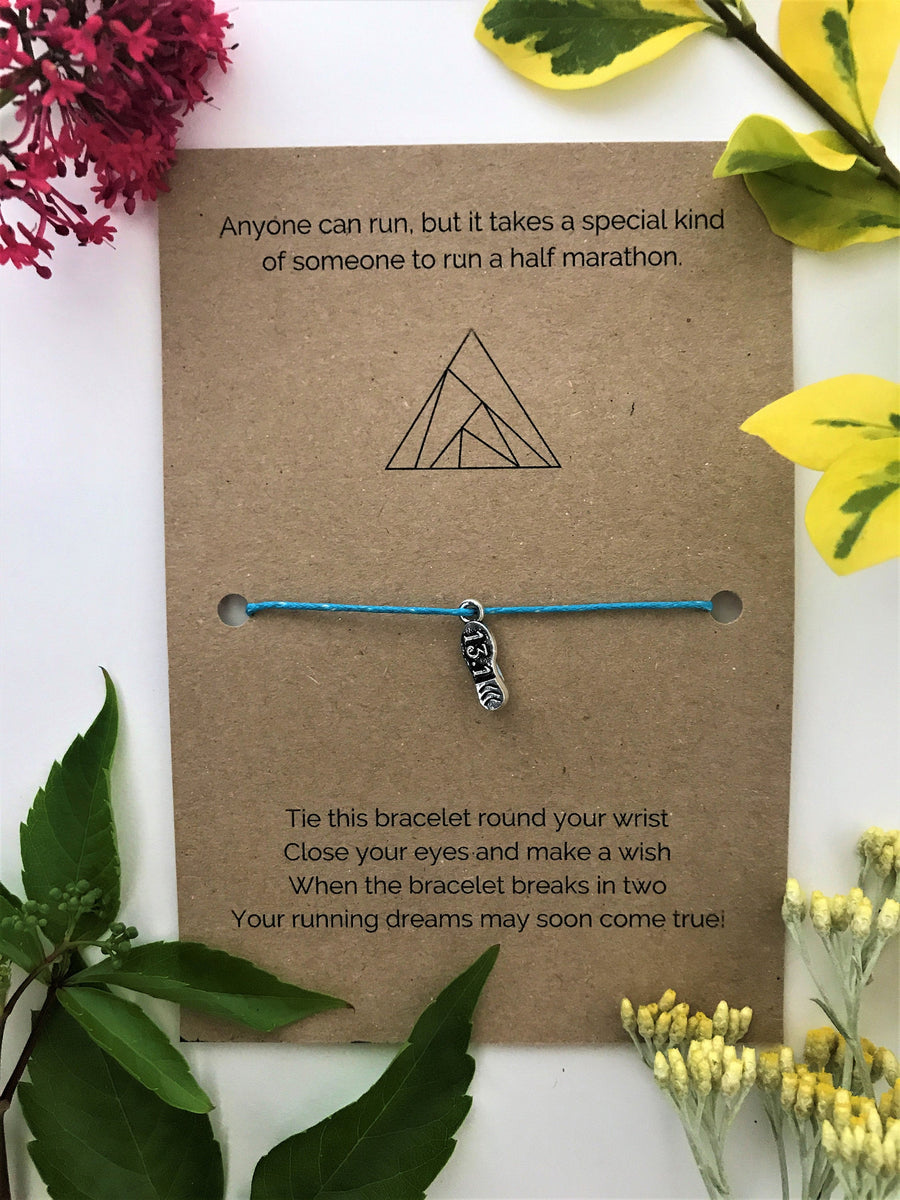 Half marathon Runner’s Wish Bracelet | ‘Anyone can run, but it takes a special kind of person to run a half marathon’
