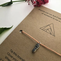 Marathon Runner’s Wish Bracelet | ‘Anyone can run, but it takes a special kind of someone to run a marathon’