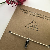 Marathon Runner’s Wish Bracelet | 'Everything you ever wanted to learn about yourself you can learn in 26.2 miles'