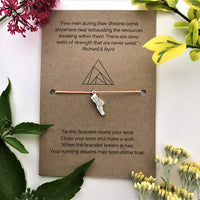 Long Distance Runner’s Wish Bracelet | 'Few men during their lifetime come anywhere near exhausting the resources dwelling within them'