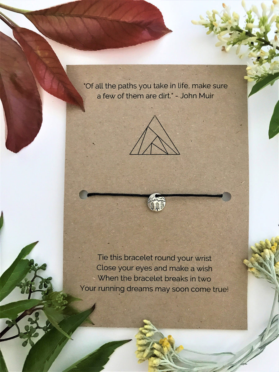 Trail Mountain Runner’s Wish Bracelet | 'Of all the paths you take in life, make sure a few of them are dirt'