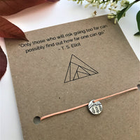 Long Distance Runner’s Wish Bracelet | 'Only those who risk going too far can possibly find out how far one can go'