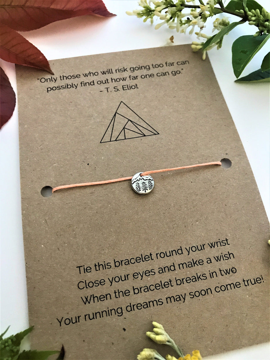Long Distance Runner’s Wish Bracelet | 'Only those who risk going too far can possibly find out how far one can go'