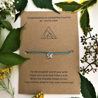 Couch to 5k Runner’s Wish Bracelet | ‘Congratulations on completing Couch to 5k' - 5k, bracelet, couch to 5k, running - Monty&Ridge