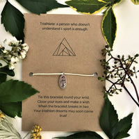 Triathlon Wish Bracelet | 'Triathlete: a person who doesn't understand 1 sport is enough'