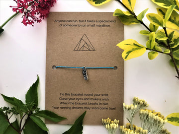 Half marathon Runner’s Wish Bracelet | ‘Anyone can run, but it takes a special kind of person to run a half marathon’