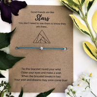 Friendship Wish Bracelet | 'Good friends are like stars'
