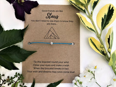 Friendship Wish Bracelet | 'Good friends are like stars'