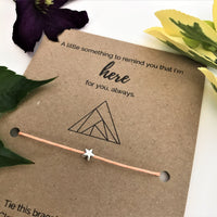 Friendship Wish Bracelet | 'Here for you always'