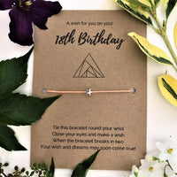 18th Birthday Wish Bracelet - 18th, birthday, bracelet - Monty&Ridge