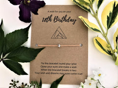 18th Birthday Wish Bracelet - 18th, birthday, bracelet - Monty&Ridge