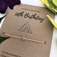 18th Birthday Wish Bracelet