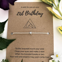 21st Birthday Wish Bracelet - 21st, birthday, bracelet - Monty&Ridge