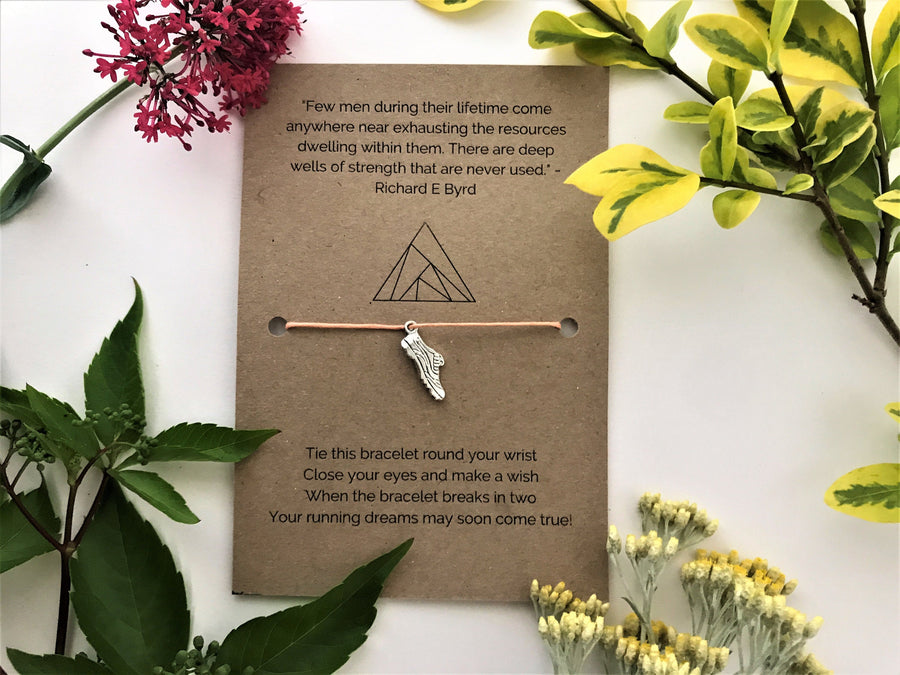 Long Distance Runner’s Wish Bracelet | 'Few men during their lifetime come anywhere near exhausting the resources dwelling within them'