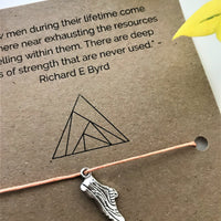 Long Distance Runner’s Wish Bracelet | 'Few men during their lifetime come anywhere near exhausting the resources dwelling within them'