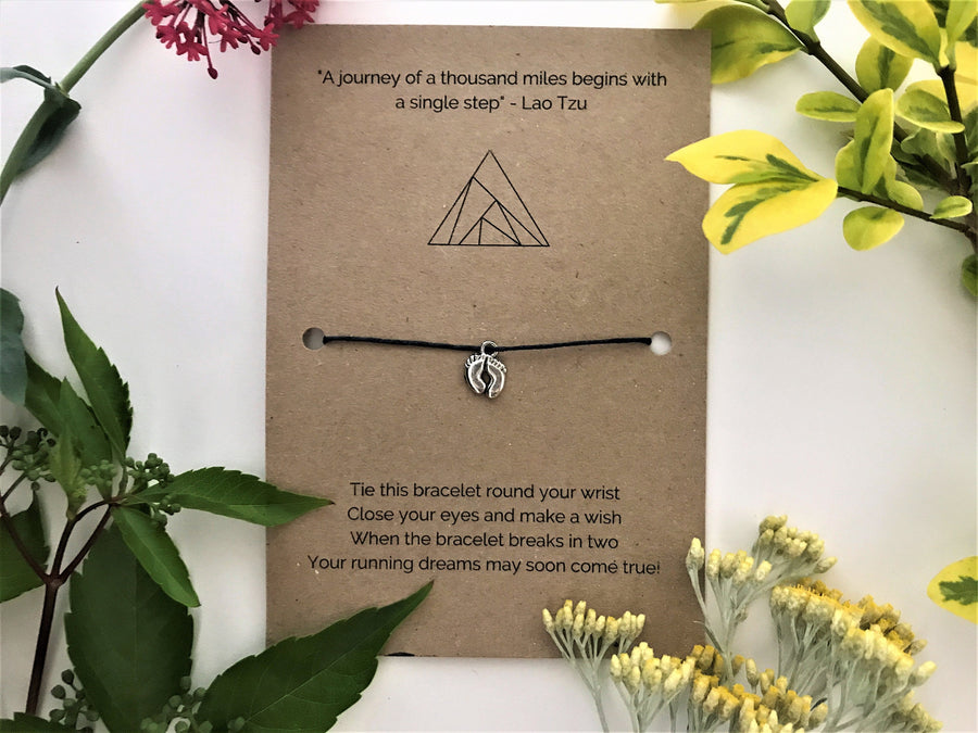 Running Journey Wish Bracelet | 'A journey of a thousand miles begins with a single step'