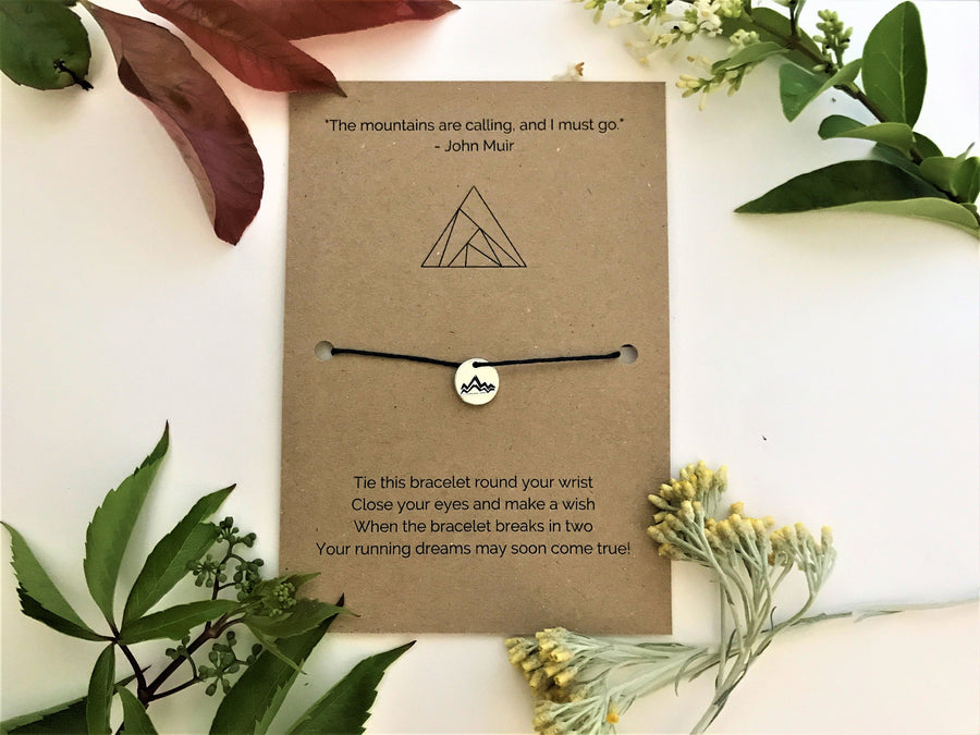Mountain Trail Runner’s Wish Bracelet | 'The mountains are calling and I must go'