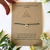 Mountain Trail Runner’s Wish Bracelet | 'The mountains are calling and I must go'
