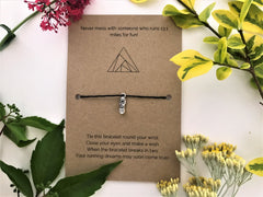Half marathon Runner’s Wish Bracelet | ‘Never mess with someone who runs 13.1 miles for fun’