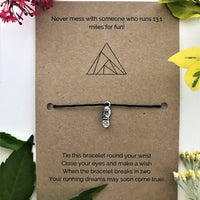 Half marathon Runner’s Wish Bracelet | ‘Never mess with someone who runs 13.1 miles for fun’