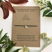 Trail Mountain Runner’s Wish Bracelet | 'Of all the paths you take in life, make sure a few of them are dirt'