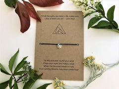 Trail Mountain Runner’s Wish Bracelet | 'Of all the paths you take in life, make sure a few of them are dirt'