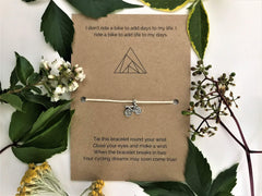 Cyclist's Wish Bracelet | 'I don't ride a bike to add days to my life. I ride a bike to add life to my days' - adventure, bracelet, cycling - Monty&Ridge