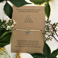 Cyclist's Wish Bracelet | 'I don't ride a bike to add days to my life. I ride a bike to add life to my days'