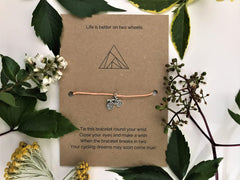Cyclist's Wish Bracelet | 'Life is better on two wheels' - adventure, bracelet, cycling, triathlon - Monty&Ridge