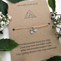 Cyclist's Wish Bracelet | 'Life is better on two wheels'