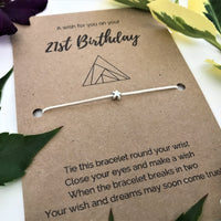 21st Birthday Wish Bracelet