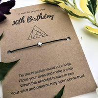 30th Birthday Wish Bracelet
