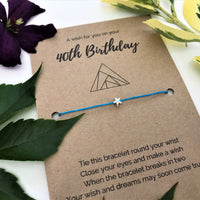 40th Birthday Wish Bracelet