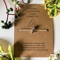 Gym lover's Wish Bracelet | 'If it doesn't challenge you it won't change you'