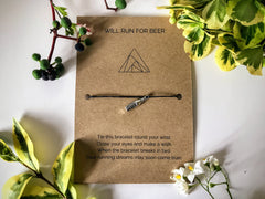 Runner’s Funny Wish Bracelet | Will run for beer