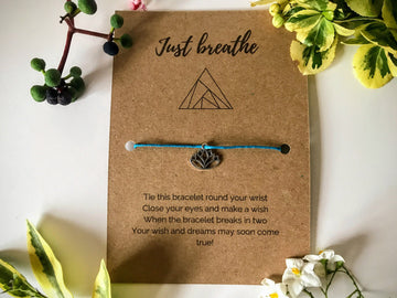 Yoga Mindful Wish Bracelet | 'Just breathe'