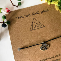 Yoga Mindful Wish Bracelet | 'This too shall pass'