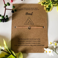 Friendship Wish Bracelet | 'True friends are never apart, maybe in distance but never in heart'