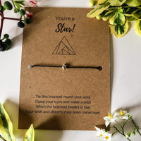 Congratulations Wish Bracelet | 'You're a star' - bracelet, congratulations, exams, graduation, special occasions, you passed - Monty&Ridge