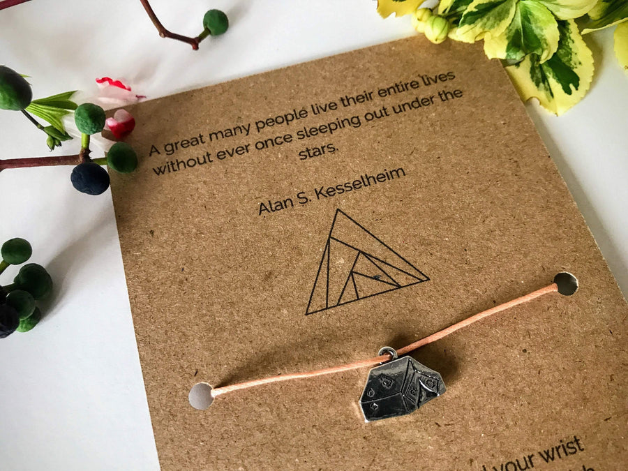 Camper's Wish Bracelet | 'A great many people live their lives without sleeping under the stars' - adventure, bracelet, camping, hiking - Monty&Ridge