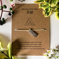 Gym lover's Wish Bracelet | 'Strong is Sexy'