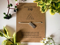 Gym lover's Wish Bracelet | 'Strong is Sexy'