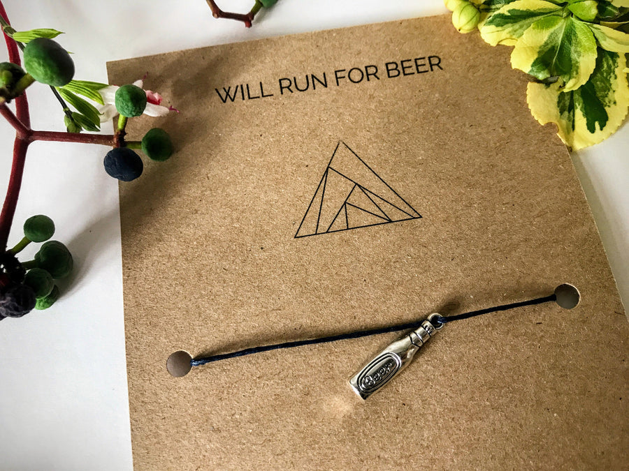 Runner’s Funny Wish Bracelet | Will run for beer
