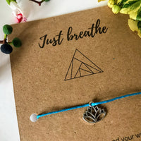 Yoga Mindful Wish Bracelet | 'Just breathe'