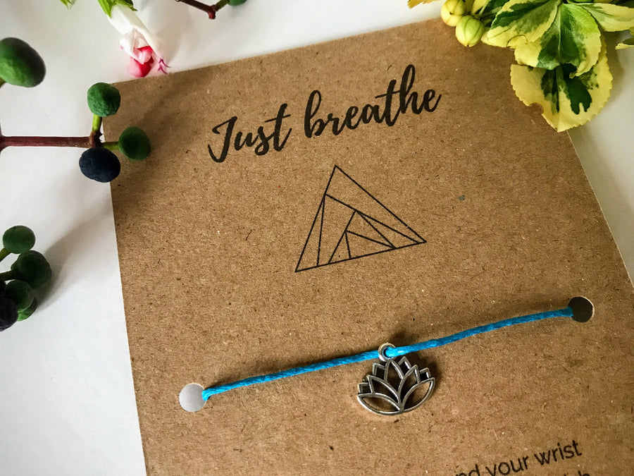 Yoga Mindful Wish Bracelet | 'Just breathe'