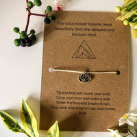 Yoga Wish Bracelet | 'Lotus flower blooms from the deepest mud'