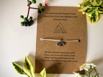 Yoga Wish Bracelet | 'Lotus flower blooms from the deepest mud'
